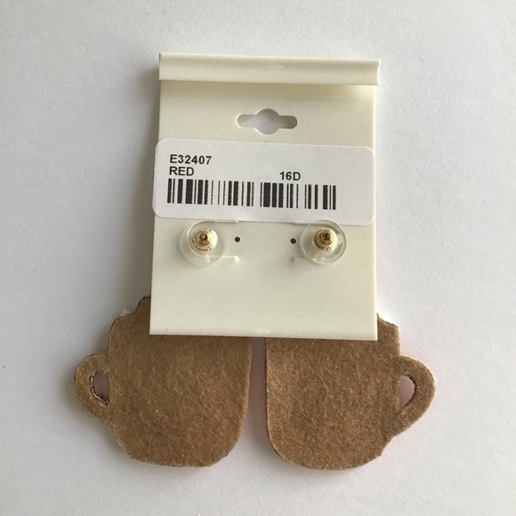 NEW Caroline Hill Cup of Hot Chocolate Statement Earrings Pierced Beaded Light - Picture 3 of 4